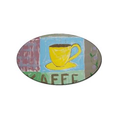 Kaffe Painting Sticker (oval) by StuffOrSomething