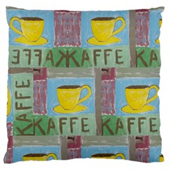 Kaffe Painting Large Cushion Case (single Sided)  by StuffOrSomething