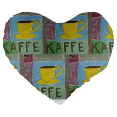 Kaffe Painting 19  Premium Heart Shape Cushion