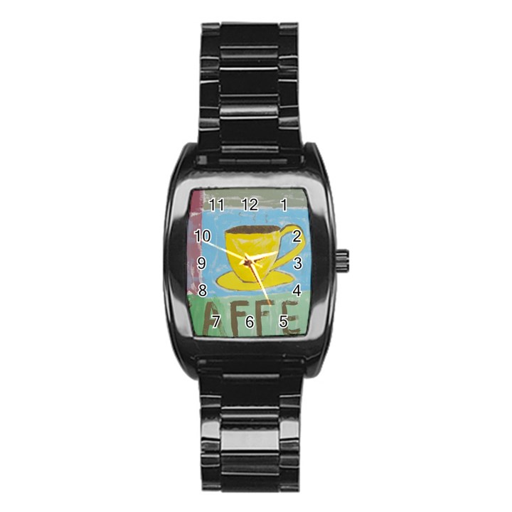 Kaffe Painting Stainless Steel Barrel Watch