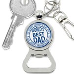 Fathers Day Rubber Stamp Effect Bottle Opener Key Chain Front