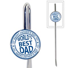 Fathers Day Rubber Stamp Effect Bookmark by Zandiepants