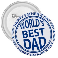 Fathers Day Rubber Stamp Effect 3  Button by Zandiepants