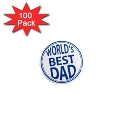 Fathers Day Rubber Stamp Effect 1  Mini Button Magnet (100 Pack)