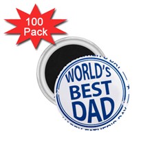 Fathers Day Rubber Stamp Effect 1 75  Button Magnet (100 Pack) by Zandiepants