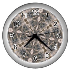 Flowing Waters Kaleidoscope Wall Clock (silver)