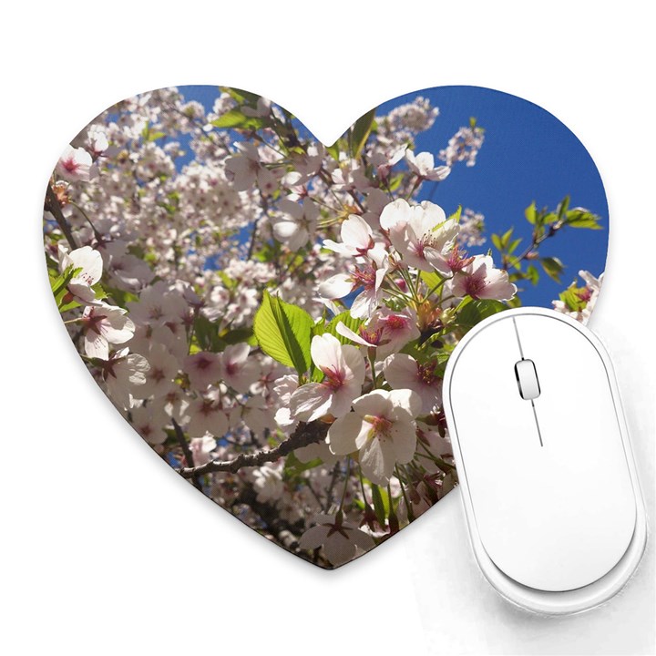 Cherry Blossoms Mouse Pad (Heart)