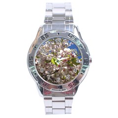 Cherry Blossoms Stainless Steel Watch