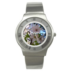 Sakura Stainless Steel Watch (slim) by DmitrysTravels