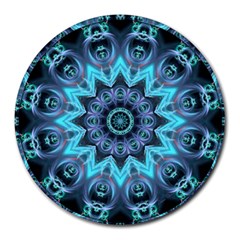 Star Connection, Abstract Cosmic Constellation 8  Mouse Pad (round) by DianeClancy