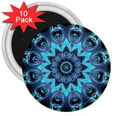 Star Connection, Abstract Cosmic Constellation 3  Button Magnet (10 Pack)