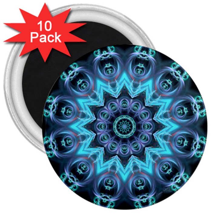 Star Connection, Abstract Cosmic Constellation 3  Button Magnet (10 pack)