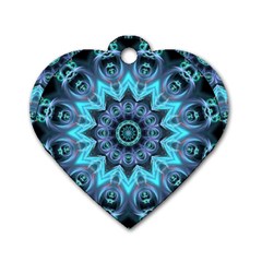 Star Connection, Abstract Cosmic Constellation Dog Tag Heart (one Sided) 