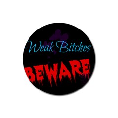 Beware Drink Coasters 4 Pack (round) by Pannellgirlinc