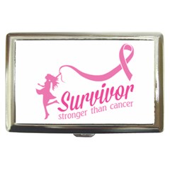 Survivor Stronger Than Cancer Pink Ribbon Cigarette Money Case by breastcancerstuff