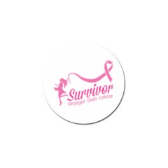 Survivor Stronger Than Cancer Pink Ribbon Golf Ball Marker by breastcancerstuff