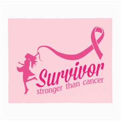 Survivor Stronger Than Cancer Pink Ribbon Glasses Cloth (small) by breastcancerstuff