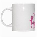 Survivor Stronger Than Cancer Pink Ribbon White Coffee Mug Left