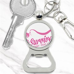 Survivor Stronger Than Cancer Pink Ribbon Bottle Opener Key Chain by breastcancerstuff