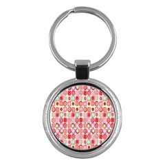 Far Out Geometrics Key Chain (round) by StuffOrSomething