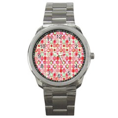 Far Out Geometrics Sport Metal Watch by StuffOrSomething