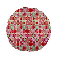 Far Out Geometrics 15  Premium Round Cushion  by StuffOrSomething