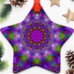 Rainbow At Dusk, Abstract Star Of Light Star Ornament Front