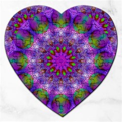 Rainbow At Dusk, Abstract Star Of Light Jigsaw Puzzle (heart)