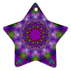 Rainbow At Dusk, Abstract Star Of Light Star Ornament (two Sides) by DianeClancy