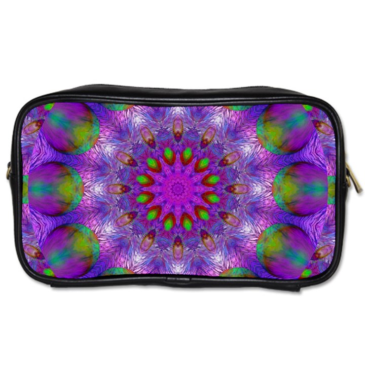 Rainbow At Dusk, Abstract Star Of Light Travel Toiletry Bag (One Side)