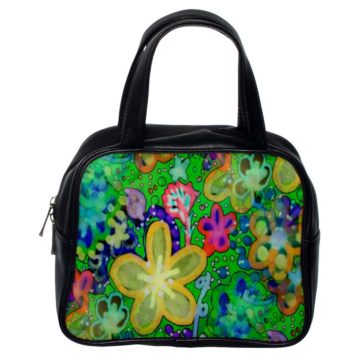 Beautiful Flower Power Batik Classic Handbag (One Side)