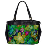 Beautiful Flower Power Batik Oversize Office Handbag (One Side) Front