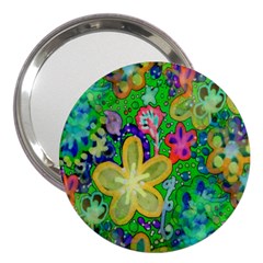 Beautiful Flower Power Batik 3  Handbag Mirror by rokinronda