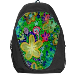 Beautiful Flower Power Batik Backpack Bag by rokinronda