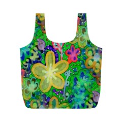 Beautiful Flower Power Batik Reusable Bag (m)