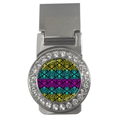 Cmyk Damask Flourish Pattern Money Clip (cz) by DDesigns