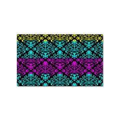 Cmyk Damask Flourish Pattern Sticker (rectangle)