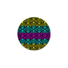 Cmyk Damask Flourish Pattern Golf Ball Marker by DDesigns