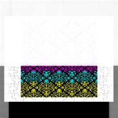 Cmyk Damask Flourish Pattern Jigsaw Puzzle (rectangle)