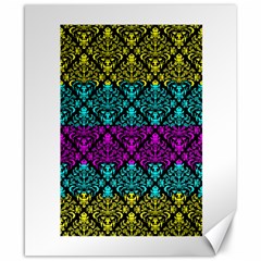 Cmyk Damask Flourish Pattern Canvas 8  X 10  (unframed)