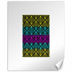 Cmyk Damask Flourish Pattern Canvas 11  X 14  (unframed)