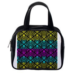 Cmyk Damask Flourish Pattern Classic Handbag (one Side)