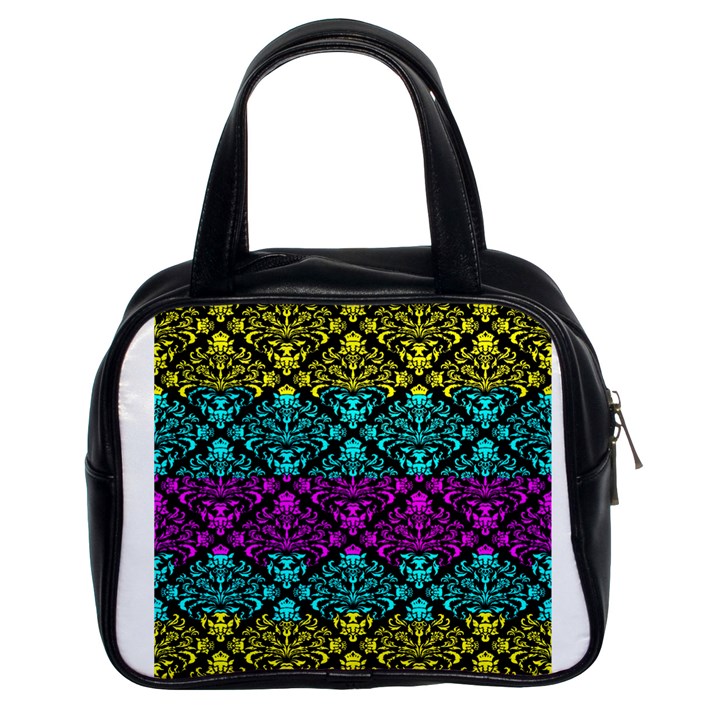 Cmyk Damask Flourish Pattern Classic Handbag (Two Sides)