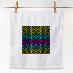 Cmyk Damask Flourish Pattern Face Towel