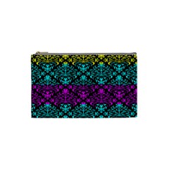 Cmyk Damask Flourish Pattern Cosmetic Bag (small)