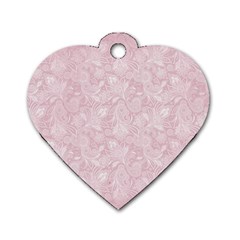 Elegant Vintage Paisley  Dog Tag Heart (one Sided)  by StuffOrSomething