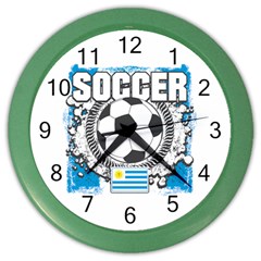 Soccer Uruguay Color Wall Clock by MegaSportsFan