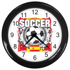 Soccer Spain Wall Clock (black) by MegaSportsFan