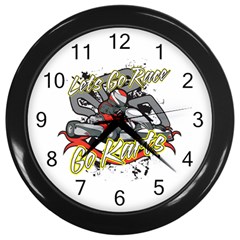 Lets Race Go Karts Wall Clock (black) by MegaSportsFan