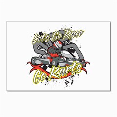 Lets Race Go Karts Postcard 4 x 6  (pkg Of 10)